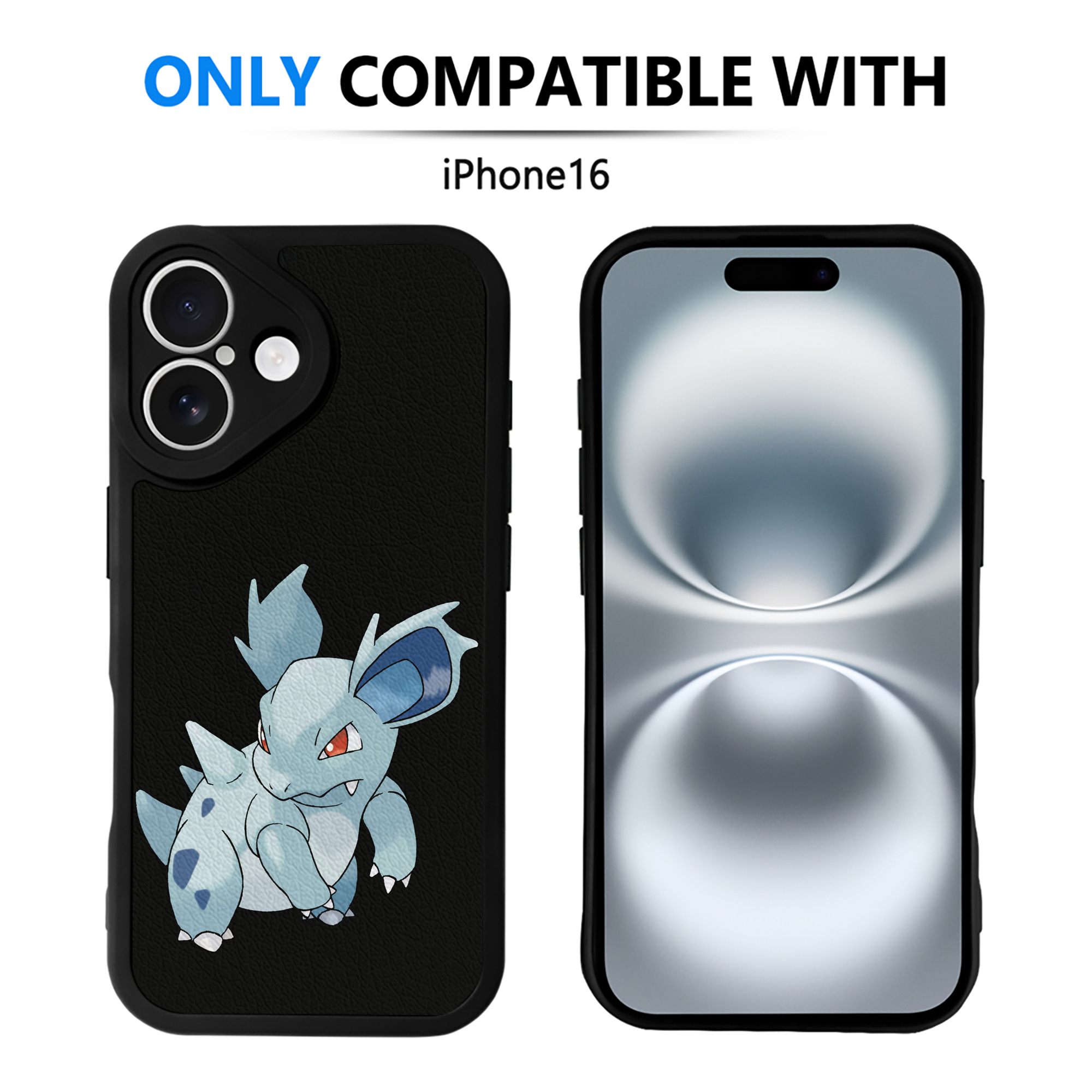 （画像用） ポケットモンスター Pokémon 【iPhone 16シリーズ対応】シリコンスマホケース（レザー調） 材質：シリコン
